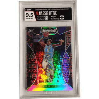 Nassir Little: 2019-20 Panini Prizm Draft Picks Red Black Snake Skin #25 HGA 9.5