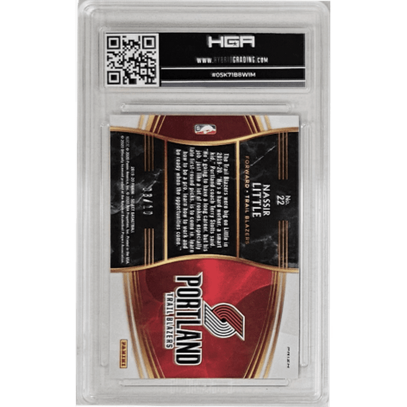 Nassir Little: 2019-20 Panini Select Future Gold #22 HGA 9.0
