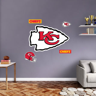 Kansas City Chiefs - RealBig Logo Collection - Official NFL - Reusable Vinyl Wall Decals