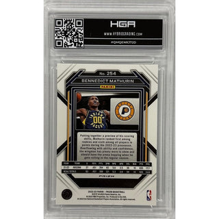 Bennedict Mathurin: 2022-23 Panini Prizm Fast Break #254, HGA: 9.5