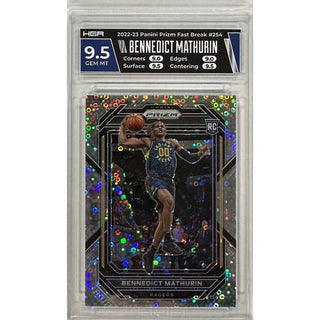 Bennedict Mathurin: 2022-23 Panini Prizm Fast Break #254, HGA: 9.5