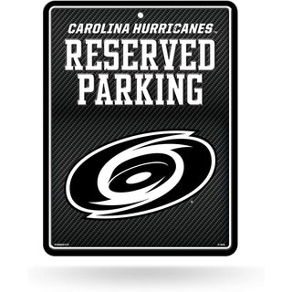 Carolina Hurricanes Metal Parking Novelty Wall Sign 8.5 x 11 Inch Carbon Fiber Design