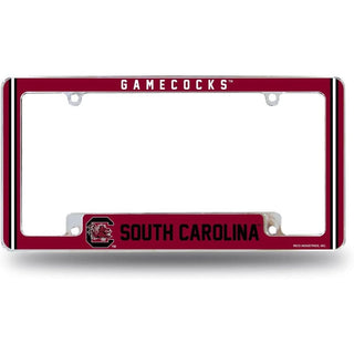 University of South Carolina Gamecocks Metal License Plate Frame Chrome Tag Cover 12x6 Inch Alternate Design