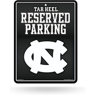 University of North Carolina Tar Heels Metal Parking Novelty Wall Sign 8.5 x 11 Inch Carbon Fiber Design