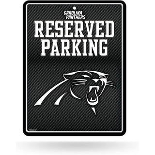 Carolina Panthers Metal Parking Novelty Wall Sign 8.5 x 11 Inch Carbon Fiber Design