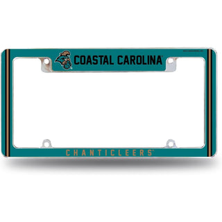 Coastal Carolina University Chanticleers Metal License Plate Frame Chrome Tag Cover 12x6 Inch Alternate Design