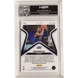 Donovan Mitchell 2020-21 Panini Contenders Optic All-Star Aspirations Gold #11 HGA 9.0