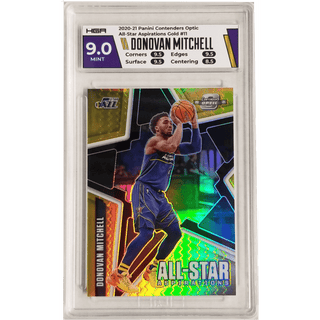 Donovan Mitchell 2020-21 Panini Contenders Optic All-Star Aspirations Gold #11 HGA 9.0