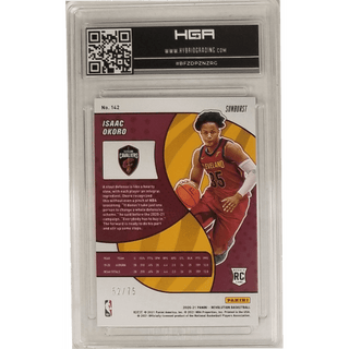 Isaac Okoro: 2020-21 Panini Revolution Rookies Sunburst #142 HGA 9.5