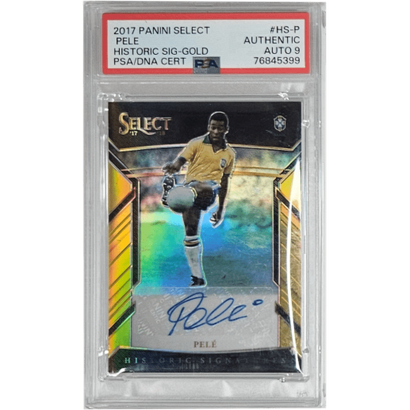 Pele: 2017 Panini Select Historic Sig-Gold PSA/DNA Cert. #HS-P PSA Auto 9