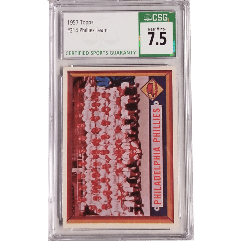 Phillies Team: 1957 Topps #214 CSG 7.5 1020387041