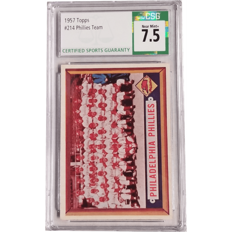 Phillies Team: 1957 Topps #214 CSG 7.5 1020387042