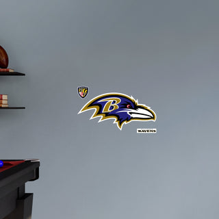 Baltimore Ravens - RealBig Logo Collection - Official NFL - Reusable Vinyl Wall Decals