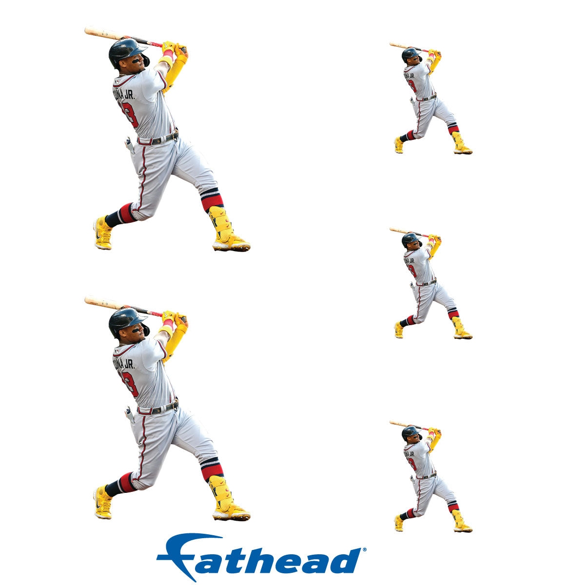 Ronald Acuña Jr. - 5 Player Minis Mixed Sizes - Official MLB - Atlanta Braves - Reusable Vinyl Decals