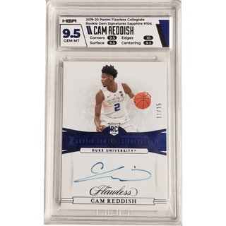 Cam Reddish: 2019-20 Panini Flawless Collegiate Rookie Gem Signature Sapphire #104 HGA 9.5