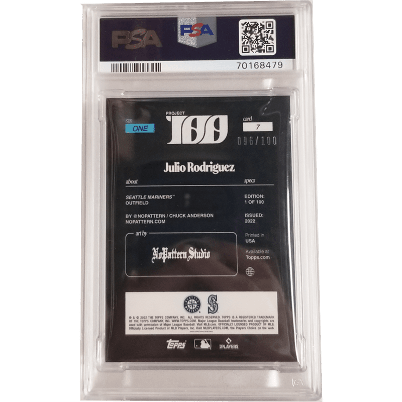 Julio Rodriguez: 2022 Topps Projected 100 Deluxe #7 PSA 9