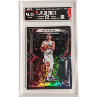 Jalen Suggs: 2021-22 Panini Obsidian Electric Etch Red #155 HGA 9.0