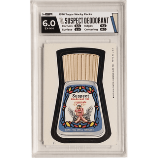 1976 Topps Wacky Packs - Suspect Deodorant HGA 6.0