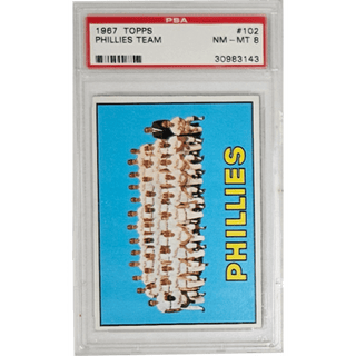 Phillies Team: 1967 Topps #102 PSA 8