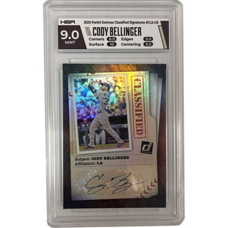 Score a classic collectible with this single card featuring Cody Bellinger of the Los Angeles Dodgers. 2020 Panini Donruss Classified Signatures Card #CLS-CB boasts a professional HGA grade 9.0 and is an indispensable piece for any sports card enthusiast. Show your devotion today!