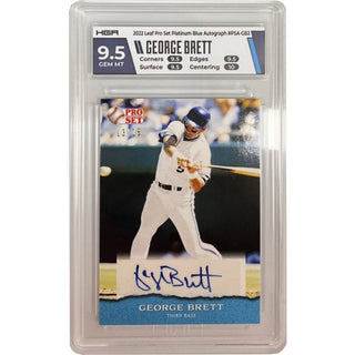 George Brett - 2022 Leaf Pro Set Platinum Blue Autograph #PSA-GB2