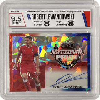 Robert Lewandowski - 2022 Leaf Metal National Pride RWB Crystal Autograph #NP-RL1
