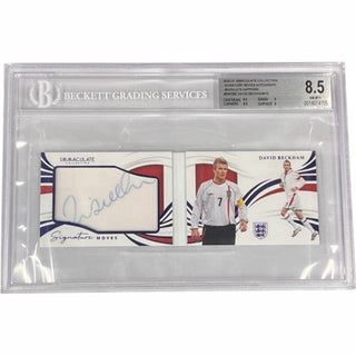 David Beckham - 2020-21 Immaculate Collection Signature moves Autograph Booklet Sapphire #SM-DBE
