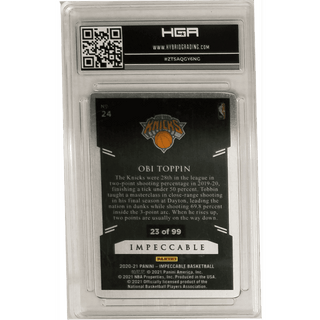 Obi Toppin: 2020-21 Panini Impeccable Stainless Stars #24 HGA 8.5