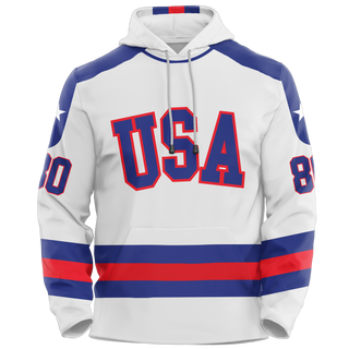 USA Hockey Miracle on Ice 1980 Authentic White Adult Hoodie