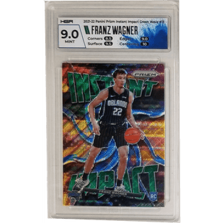 Franz Wagner: 2021-22 Panini Prizm Instant Impact Green Wave #13 HGA 9.0