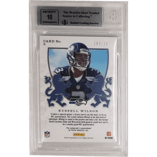 Russell Wilson 2021 Rookies & Stars Rookie Crusade Autographs Red #5 Beckett 9