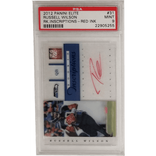 Russell Wilson: 2012 Panini Elite RK.Inscriptions - Red Ink #31 PSA 9