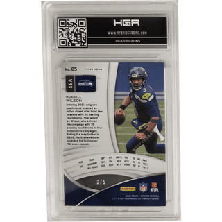 Russell Wilson 2021 Panini Spectra Psychedelic #85 HGA 9.0