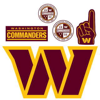 Washington Commanders - RealBig Logo Collection - Official NFL - Reusable Vinyl Wall Decals