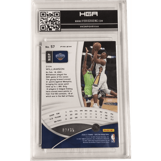 Zion Williamson: 2020-21 Panini Spectra Astral #57 HGA 9.5