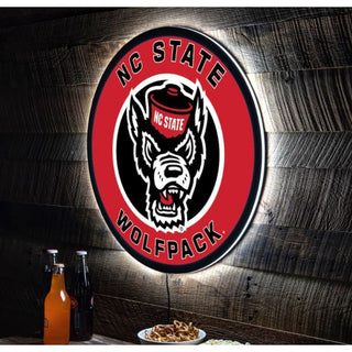 LED Wall Decor: NC State - Round