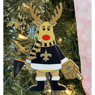 Ornament: New Orleans Saints Wood - Cheer