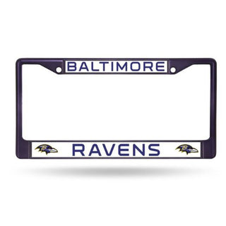 License Plate Fram: Baltimore Ravens - Metal Purple