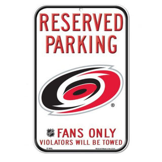 Sign: Carolina Hurricanes Reserved Parking Plastic Sign 11" X 17"