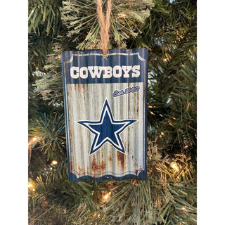 Ornament: Dallas Cowboys Metal Corrugate