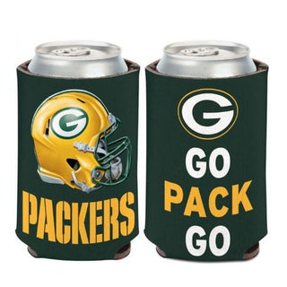 Koozie: Green Bay Packers - Go Pack Go. Cheer on the Packers and keep your hands dry and your drink cold with this two-sided Koozie! Decorated with full-color graphics, this officially licensed 12oz can cooler is made with high-density foam and even collapses for easy storage. Go team! 