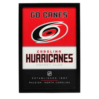 Framed Art: Carolina Hurricanes Team Spirit - Wood Wall Decor