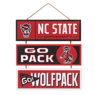 Sign: North Carolina State Wolfpack - Linked Wood Wall Décor