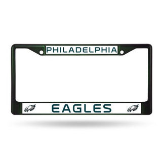 License Plate Frame: Philadelphia Eagles - Metal Dark Green