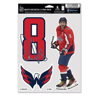 Decal: Washington Capitals Multi-Use 3 Fan Pack - Alex Ovechkin