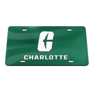 License Plate: UNC Charlotte Acrylic