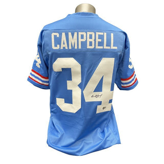 Earl Campbell Signed Jersey.  Beckett Certified