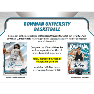 Bowman University Basketball Hobby Box