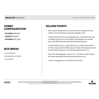 Panini Absolute Hobby Baseball Master Box