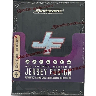 All Sport Series 2 Jersey Fusion - Fantasy Fusion Baseball every game is a chance for more fusion! When the player on your Jersey Fusion hits a homerun, strikes out 10 batters, or assists in a triple play... You get a FREE Box of JERSEY FUSION! When the player on your Jersey Fusion hits a grand slam, hits for the cycle, or pitches a perfect game or no hitter, You get a FREE 10 BOX Display of Jersey Fusion!